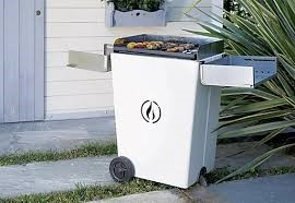 barbecue &agrave; pellets de couleur blanche, grand mod&egrave;le Party